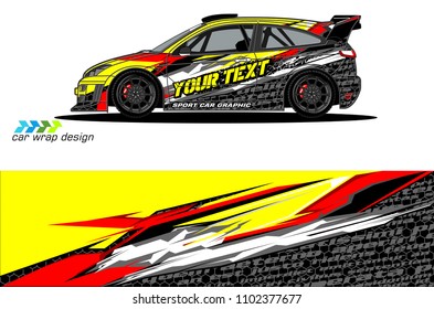 
car graphic background vector. abstract racing livery design for vehicle vinyl wrap 