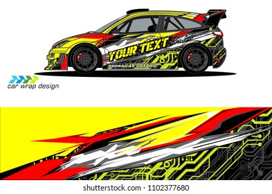 
car graphic background vector. abstract racing livery design for vehicle vinyl wrap 