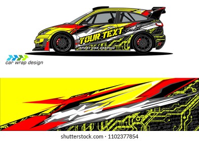 
car graphic background vector. abstract racing livery design for vehicle vinyl wrap 