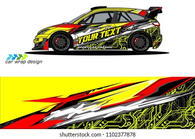 
car graphic background vector. abstract racing livery design for vehicle vinyl wrap 