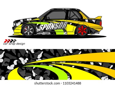 car graphic background vector. abstract racing livery design for vehicle vinyl wrap 

