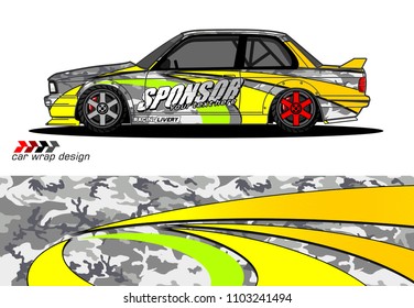 car graphic background vector. abstract racing livery design for vehicle vinyl wrap 
