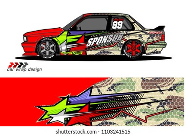 car graphic background vector. abstract racing livery design for vehicle vinyl wrap 
