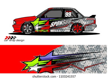 car graphic background vector. abstract racing livery design for vehicle vinyl wrap 
