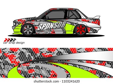 car graphic background vector. abstract racing livery design for vehicle vinyl wrap 
