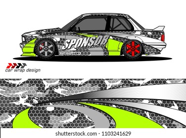 car graphic background vector. abstract racing livery design for vehicle vinyl wrap 
