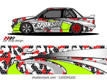 car graphic background vector. abstract racing livery design for vehicle vinyl wrap 

