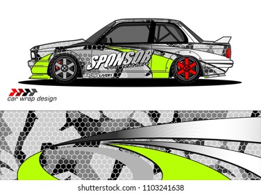 car graphic background vector. abstract racing livery design for vehicle vinyl wrap 
