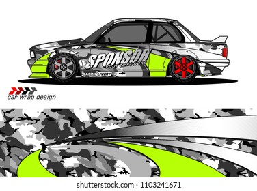 car graphic background vector. abstract racing livery design for vehicle vinyl wrap 
