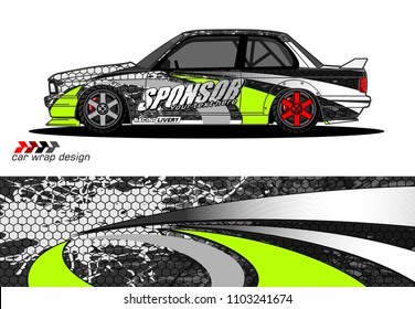 car graphic background vector. abstract racing livery design for vehicle vinyl wrap 

