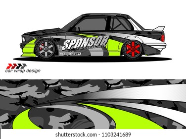 car graphic background vector. abstract racing livery design for vehicle vinyl wrap 
