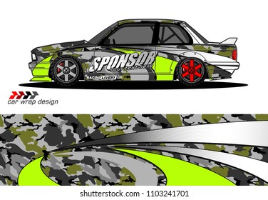 car graphic background vector. abstract racing livery design for vehicle vinyl wrap 
