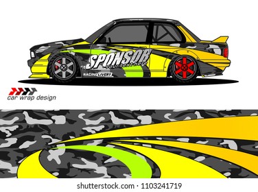 car graphic background vector. abstract racing livery design for vehicle vinyl wrap 
