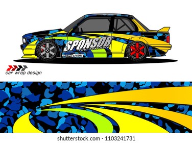 car graphic background vector. abstract racing livery design for vehicle vinyl wrap 
