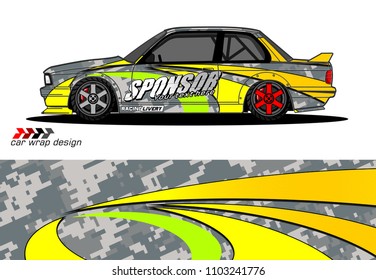 car graphic background vector. abstract racing livery design for vehicle vinyl wrap 
