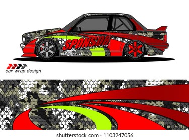 car graphic background vector. abstract racing livery design for vehicle vinyl wrap 