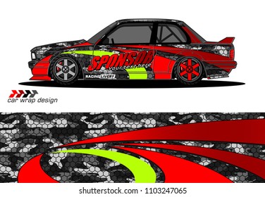 car graphic background vector. abstract racing livery design for vehicle vinyl wrap 