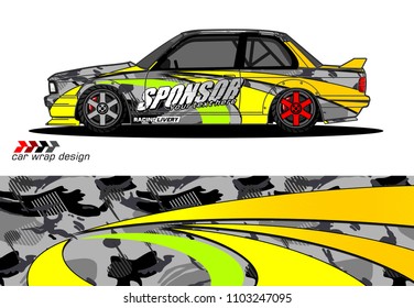 car graphic background vector. abstract racing livery design for vehicle vinyl wrap 