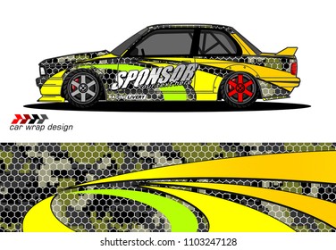 car graphic background vector. abstract racing livery design for vehicle vinyl wrap 
