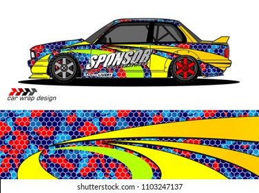car graphic background vector. abstract racing livery design for vehicle vinyl wrap 