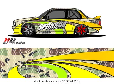 car graphic background vector. abstract racing livery design for vehicle vinyl wrap 