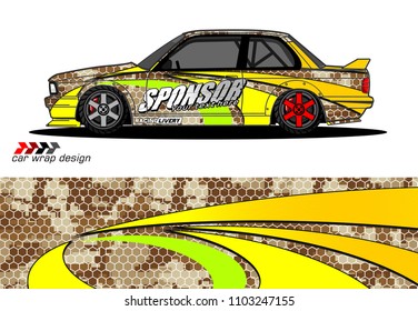 car graphic background vector. abstract racing livery design for vehicle vinyl wrap 