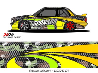 car graphic background vector. abstract racing livery design for vehicle vinyl wrap 