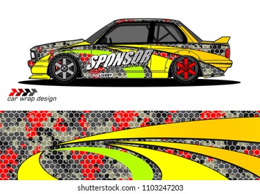 car graphic background vector. abstract racing livery design for vehicle vinyl wrap 