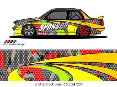 car graphic background vector. abstract racing livery design for vehicle vinyl wrap 