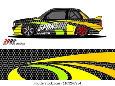 car graphic background vector. abstract racing livery design for vehicle vinyl wrap 