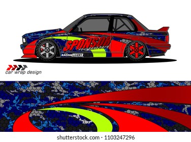 car graphic background vector. abstract racing livery design for vehicle vinyl wrap 