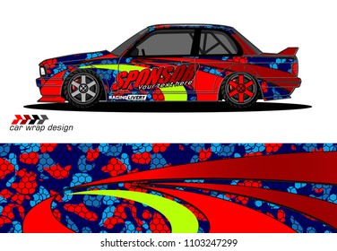 car graphic background vector. abstract racing livery design for vehicle vinyl wrap 