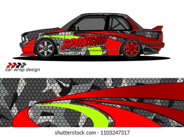 car graphic background vector. abstract racing livery design for vehicle vinyl wrap 