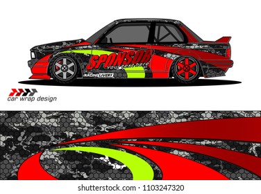 car graphic background vector. abstract racing livery design for vehicle vinyl wrap 