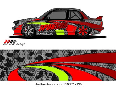 car graphic background vector. abstract racing livery design for vehicle vinyl wrap 