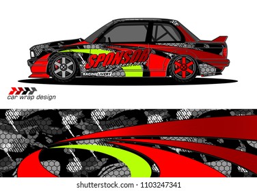 car graphic background vector. abstract racing livery design for vehicle vinyl wrap 