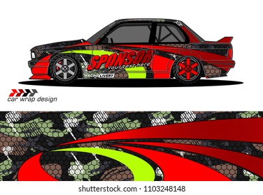 car graphic background vector. abstract racing livery design for vehicle vinyl wrap 