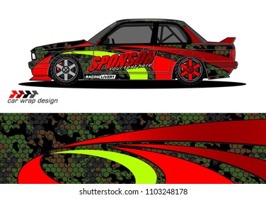 car graphic background vector. abstract racing livery design for vehicle vinyl wrap 