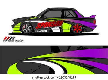 car graphic background vector. abstract racing livery design for vehicle vinyl wrap 