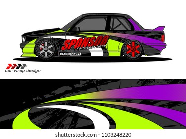 car graphic background vector. abstract racing livery design for vehicle vinyl wrap 