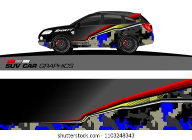 car graphic background vector. abstract racing livery design for vehicle vinyl wrap 