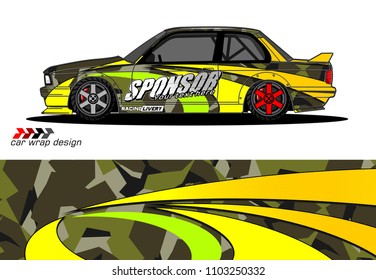 
car graphic background vector. abstract racing livery design for vehicle vinyl wrap 