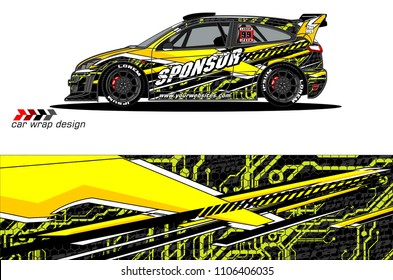 car graphic background vector. abstract racing livery design for vehicle vinyl wrap 