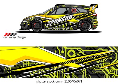 car graphic background vector. abstract racing livery design for vehicle vinyl wrap 