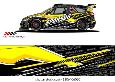 car graphic background vector. abstract racing livery design for vehicle vinyl wrap 