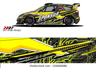 car graphic background vector. abstract racing livery design for vehicle vinyl wrap 