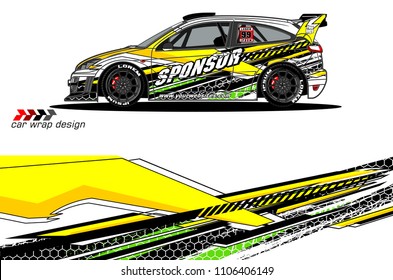 car graphic background vector. abstract racing livery design for vehicle vinyl wrap 