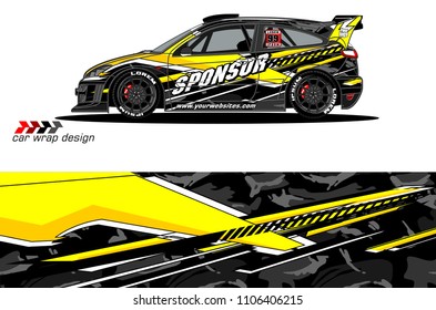 car graphic background vector. abstract racing livery design for vehicle vinyl wrap 