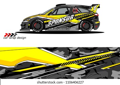 car graphic background vector. abstract racing livery design for vehicle vinyl wrap 