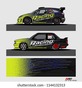 car graphic background vector. abstract racing livery design for vehicle vinyl wrap 